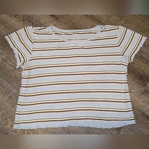 Stripped crop t shirt
